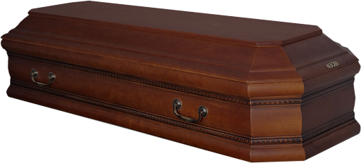 Гроб "Бергамо" 8-и гранный орех