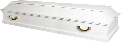 Гроб "Эконом" колода 4-х гранный белый