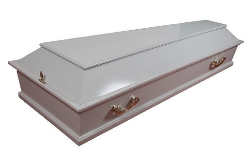 Гроб "Эконом" 4-х гранный белый