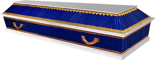 Гроб "Комбинированный" 4-х гранный белый