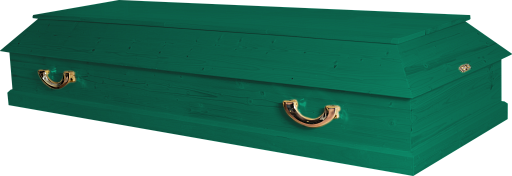 Гроб "Мусульманский" 4-х гранный зелёный