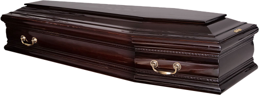 Гроб "Бергамо" 6-и гранный орех