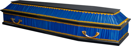 Гроб "Комбинированный" 6-х гранный темный